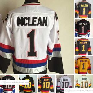 1970-1999 Movie Retro CCM Hockey Jersey Brodery 1 Kirk McLean 10 Pavel Bure Vintage Jerseys for Man