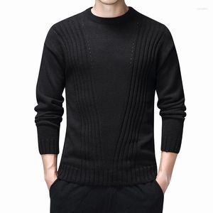 Мужские свитера Varsanol Brand Свитер Мужчина повседневная O-образная вырезок Homme 2023 Хлопок теплый трикотажный пуловой трикотаж