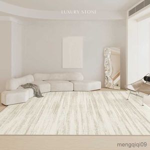 Tapetes francês de luxo grande área de estar tapete decorativo abstrato confortável macio pelúcia quarto tapete lavável fácil de cuidar R230802