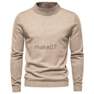 Maglioni da uomo 2023 Maglione da uomo nuovo Mezzo dolcevita Tinta unita Felpa classica invernale Felpa da uomo calda moda J230802