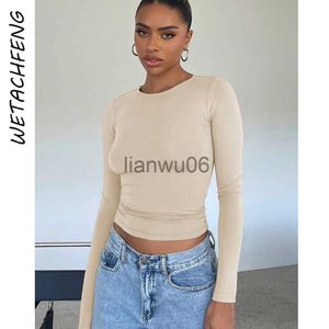 Women's Blouses Shirts 2023 Summer Women's TShirt Skims Casual Solid Fashion Long Sleeve Bodycon Skims Tees Tops Base Soft Breathable Female Clothes J230802