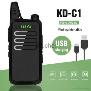 Walkie Talkie WLN KDC1 Mini Radio UHF 400470MHz Portable Walkie Talkie Handheld CB Ham Radio Toy Transceiver Black for Adult Children Talkie X0802