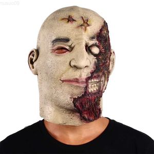 Party Masks Halloween Horror Grimace Mask Scary Zombie LaTex Mask Cosplay Horror Fancy Dress Party L230803