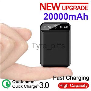 Wireless Chargers Mini Fast Charging Power Bank Portable 20000mah Charger Two-Way Output Digital Display Externt batteri Pack för Xiaomi iPhone X0803