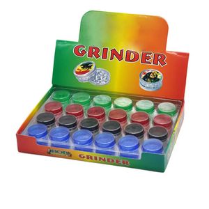 48 pz/lotto 2 Strati 30 MILLIMETRI Mini Smerigliatrice di Plastica Dura Accessori Per Fumatori Erba Secca Spice Muller Reggae Crusher Tabacco Smerigliatrici