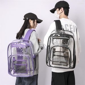 Ryggsäck transparent gelépåse koreansk stil vattentät pvc amazon junior senior high school student skolväska flickor