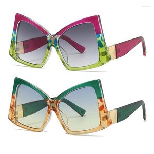 Sunglasses Wholesale Floral Printing Oversized Unique Design Hip Fashion Party Bowknot Sun Glasses Big Frame Sunglasse For Man Woman