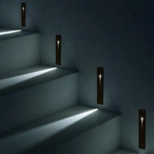 Recessed 3W LED Stair Light Rectangle AC100240V Indoor led wall Sconce lighting Stairs Step stairway Hallway staircase lampZZ