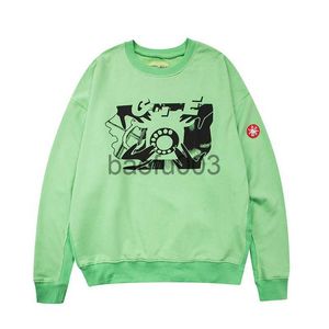 Men's Hoodies Sweatshirts Fw Cavempt c e Cav Empt Ce Sweatshirt Top Street Wear Green Color Pullover j