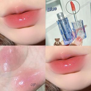 Läppglans isspegel gelé vatten ljus orange läppstift fuktgivande fuktande nyans varaktiga bläck koreanska sheglam makeup