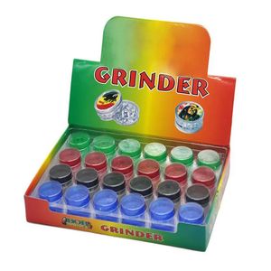 48 teile/los 2 Schichten 30mm Mini Hartplastik Grinder Rauchen Zubehör Trockenen Kräuter Gewürz Müller Reggae Brecher Tabak Mühlen Fabrik Preis Großhandel