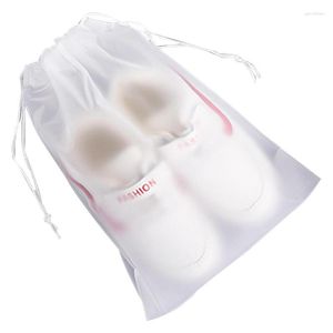 Sacos de armazenamento Bolsa de viagem para sapatos Transparente portátil Sapatos bolsa protetora à prova d'água Capa respirável Caixa organizadora