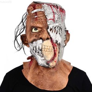 Máscaras de festa Frankenstein LaTex Mask Halloween Horror Festume Props Filme Cosplay Chapetara L230803