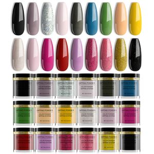 Nail Glitter 18Pc Dipping Powder Set 10ml No Need Lamp Cure Natural Dry Long Lasting Dust For Manicure Kit 230802