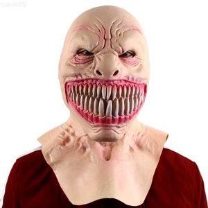 Party Masken Scary Fangs Maske Erwachsene Halloween Dämon Kostüm Party Kostüm Zubehör Cosplay Latex Requisiten L230803