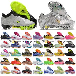 Saco de presentes Botas de futebol de qualidade Zoom Mercurials Vapores 15 Elite FG ACC Knit Shoes Mens Outdoor CR7 Ronaldo Mbappe Treinadores de couro Chuteiras de futebol Tamanho US 6.5-11