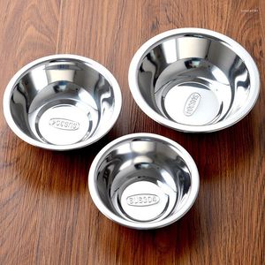 Bowls 304 Stainless Steel Mixing Unbreakable Seasoning Plate Restaurant Vegatables Plates Soup Bowl