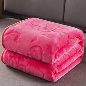 Blankets Winter Warm Couch Bed Throw Blanket Solid Soft Velvet Autumn Home Decor Flower Bedding Bedspread 230802