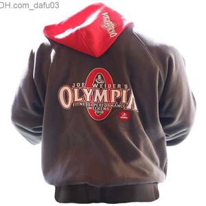 Men's Hoodies Sweatshirts Olympia Men's Gym Hoodie Fitness Sweatshirt Pull up Sportswear Men's Sportswear Hooded Jacket Clothing Z230803