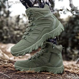 Boots New men's boots Army tactical military combat boots Outdoor hiking boots Winter desert boots Motorcycle boots Zapatos Hombre Z230803
