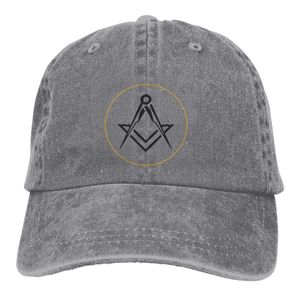 Boll Caps Black Gold Baseball Ed Cap Freemason Square Compass Sun Shade Cowboy Hatts For Men Trucker Dad Hat 230803