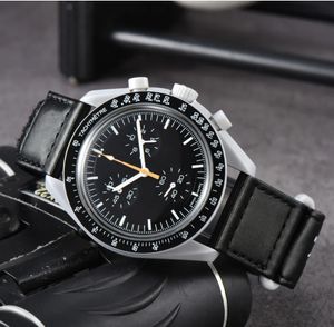 Gorący najnowszy styl luksusowy designerski zegarek słoneczny plastikowy zegarek planety męskie zegarki pełne funkcja Chronograph nylon zegarek