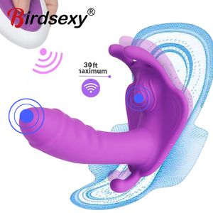 Vibrators Wear Dildo Vibrator Sex Toy for Women Orgasm Masturbator G Spot Clit Stimulate Remote Control Panties Adult Toys 230802