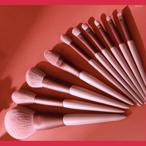 Makeup Brushes 10st Rose Color Pink Brush Set High End Soft Brestle Beauty Tool Complete Practical