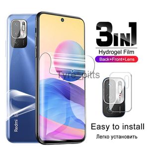 Protectory ekranu telefonu komórkowego 3In1 Hydrożelowa Film hydrożelowy dla Xiaomi Redmi Note 10 5G Film ochronny tylnej na czerwonym READMI README Note1