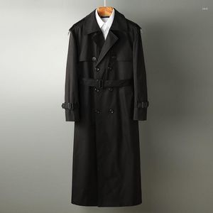 Men's Trench Coats 2023 Arrival Autumn Fashion Long Style Coat Men Double Breasted Spring Mens Casual Jackets Full Size Z138