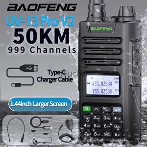 Walkie talkie baofeng uv13 pro v2 10w kraftfullt dubbelt band walkie talkie typec laddare 16 km lång räckvidd UV13 pro sändare skinka tvåvägs radio x0802