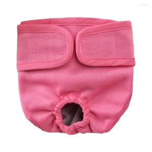 Vestuário para cães 1/2/3/5 Animais de estimação Calças fisiológicas Fralda de algodão Shorts laváveis Calcinhas Roupa íntima sanitária Anti-assédio Vestindo Suprimentos Rosa