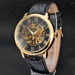 Kupon na rękę na rękę zegarki męskie zegarek mechaniczny zegarek Roman Numerial Expekt ze stali nierdzewnej Złota ramka luksusowa najlepsza marka szkieletowy