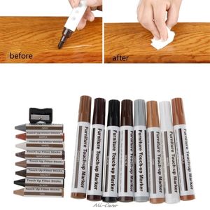 Painting Pens 21Pcs Furniture Touch Up Kit Markers amp Filler Sticks Wood Scratches Restore scratch patch paint pen wood composite repair 230803