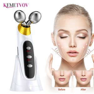 Masager twarzy mikro prąd EMS Roller Elektryczne podniesienie Piękno V Typ Anti Aging Wrinkle Care Instrument 230802