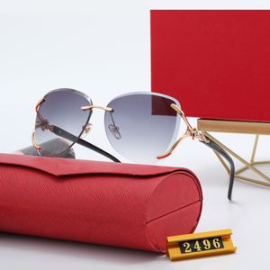 Randlose Designer-Sonnenbrille für Damen, rahmenlos, Farbverlauf, die Spiegelbeine sind elegant gestaltete Damen-Sonnenbrille für den Urlaub am Strand, Lunettes de soleil pour femmes