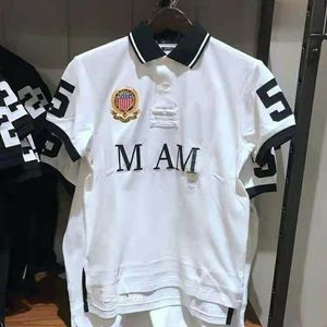 2024SS Camisa City Edition Gola Manga Curta Polo 100% Algodão Camiseta Grande Bordada Masculina S-6XL