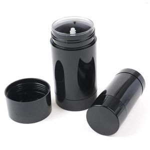 Aufbewahrungsflaschen Wiederverwendbare Deodorantflasche 30 ml leerer schwarzer Zylinder Twist Up Stick Tube für Lippenlippenstift