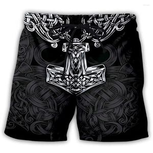 Men's Shorts 3D Printing Viking Fashion Men Women Tracksuits Crewneck Hip Hop Plus Size S-7XL