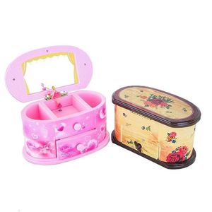 Novelty Items Creative Makeup Mirror Music Box Rotating Dancing Ballet Girl Jewelry Storage Children S Toys Christmas Gifts 210319 D Dhzbn