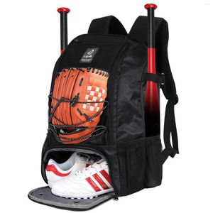 Mochila Denuoniss 29L BaseballSoftball Bag Para Jovens Meninos E Adultos Com Gancho De Cerca Segurar 2 Tee Ball Batting Luva Engrenagem