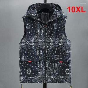 Giacche da uomo Autunno Gilet Uomo Hip Hop Bandana Paisley Pattern Gilet Giacca senza maniche Cappotto Gilet maschile Plus Size 10XL