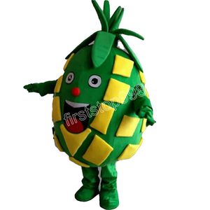 Ananas Mascot Costume Symulacja Symulacja kreskówka Anime Postacie dorośli rozmiar Bożego Narodzenia na zewnątrz stroju reklamy