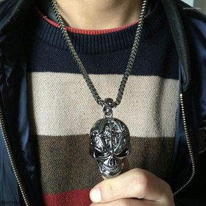 Pendant Necklaces Retro Hip-hop Evil Skull Necklace Metal Choker Gothic Chain Skeleton Trendy Man Women Punk Jewelry Wholesale