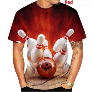 Men's T Shirts Fashion Sport Bowling 3D Print Men/Women Casual Pullover