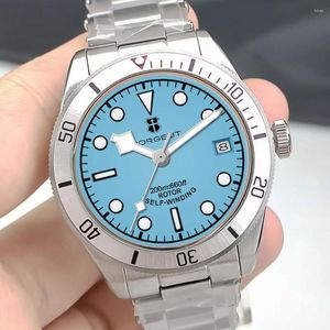 Wristwatches BB58 Watch For Men NH35A Movement Automatic Skyblue White 39mm Dial Sapphire Crystal Ceramics Bezel Wristwatch 20Bar