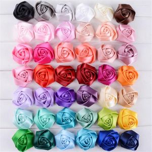 Dekorative Blumen 5CM Rosenknospen Stoff Satin für Hochzeitsstrauß Boutonniere DIY Heimdekoration Haarschmuck Auf Lager AF0018