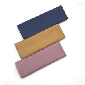 Scarves Cross-Border Solid Color Malaysia Encryption Voile Breathable Cotton Linen Veil Scarf One Piece Drop