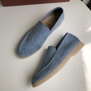 Loro Piano Endast en kvalitetsgenerering Lågmässig lyxig italiensk läder Kvinnor Single Shoes Casual LP Slip-On Shoes Shoes Shoes