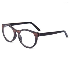 Sunglasses Evove Wooden Reading Glasses Male Oval Frame Retro Optical Wood Eyeglass Spectacles For Prescription Myopia Anti Blue